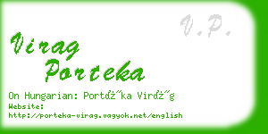 virag porteka business card